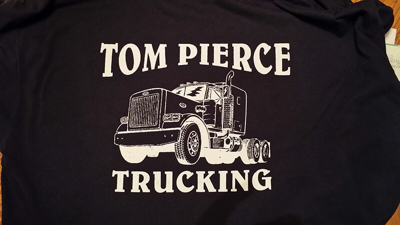 Tom Pierce Trucking custom embroidery Photo