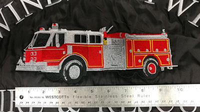 Firetruck embroidery design Photo