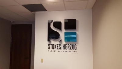 Interior wall graphic for STOKES HERZOG Photo