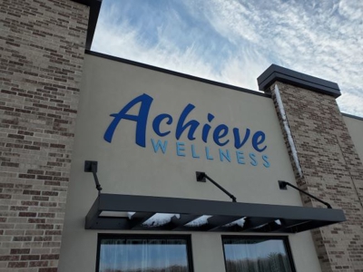 Exterior business signage for Achieve Wellness  Photo