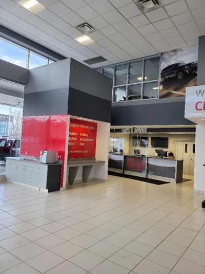 Clarington Kia Interior Signage Photo