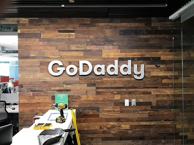 GoDaddy dimensional interior signage Photo