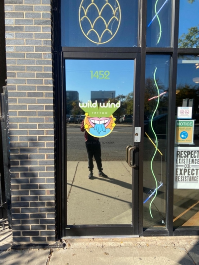 Wild Wind Tattoo Window Graphic Photo