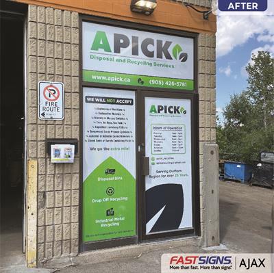 APick Recycling Window Graphics Photo