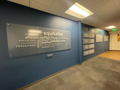 frosted acrylic with vinyl Photo