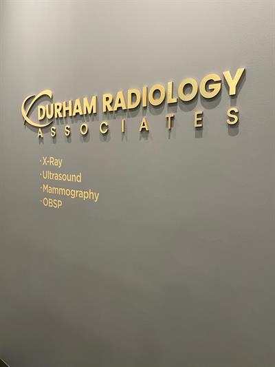 Durham Radiology Dimensional Letters Photo