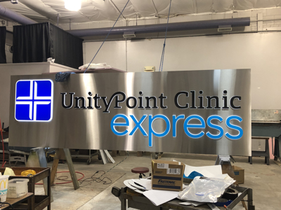 Business signage for UnityPoint Clinic express Photo