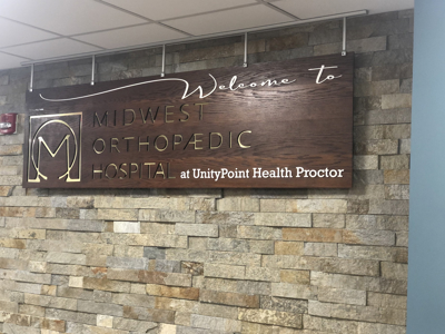 Interior Business Sign for Midwest Orthopedic Hospital  Photo