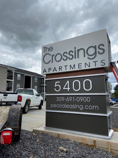 Exterior Business Signage for The Crossings Apartments Photo