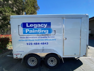 Add decals to your company's trailer to promote your business throughout the community. Photo