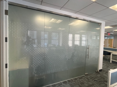 Gardaworld Frosted Vinyl Window Graphic Photo