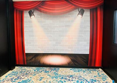 Stage and Spotlight Wall Graphic Photo