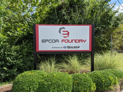 Epcor Foundry manufacturing aluminum post & panel sign Photo