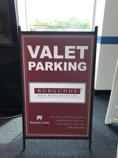 Burgundy Valet A-Frame Photo
