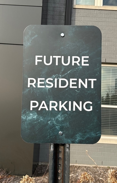 Future Resident Parking sign Photo