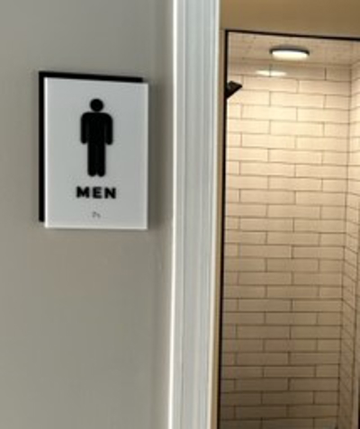 Men's restroom sign Photo