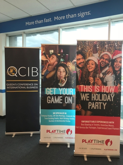 Various Retractable Banner Stands Photo
