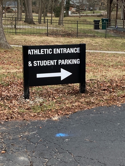 Student Parking Post & Panel Sign Photo