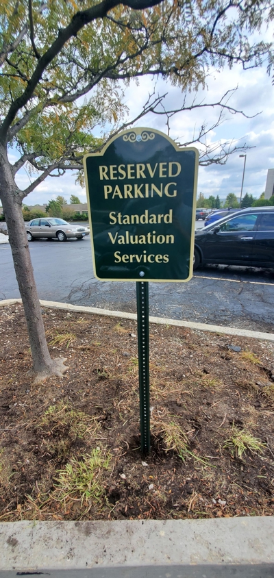 Standard Valuation Parking Sign Photo