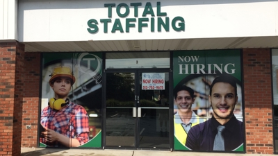 Total Staffing Storefront Graphics Photo