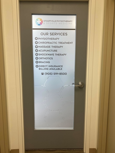 Stouffville Physiotherapy Window Graphics Photo
