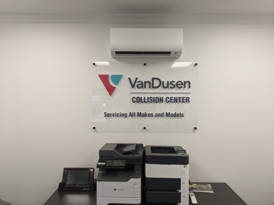 VanDusen Collision Center Acrylic Standoff Sign Photo