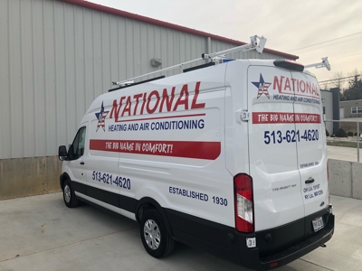 National Heating & Air Conditioning Van Wrap Photo