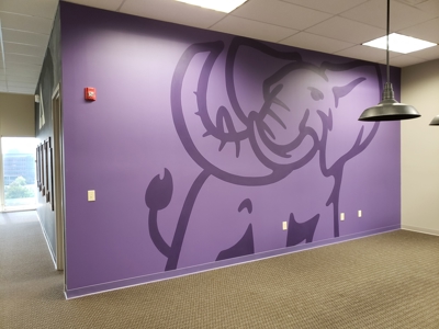 Elephant Wall Graphic Photo