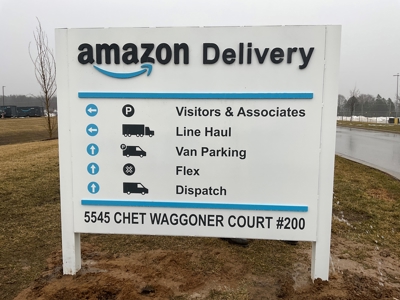 Amazon Delivery Wayfinding Signage Photo