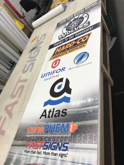 Whitby Wolves Retractable Banner Photo