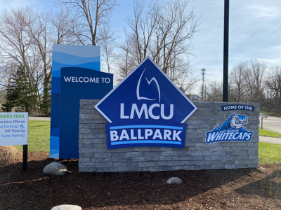 Monument Sign for LMCU Ballpark Photo