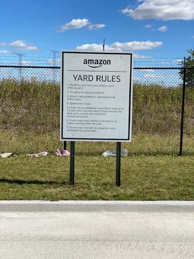 Amazon Yard Rules Sign Photo