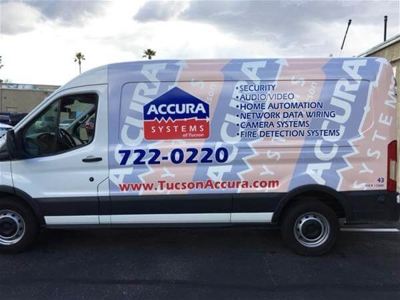 Van with custom vehicle graphics Photo