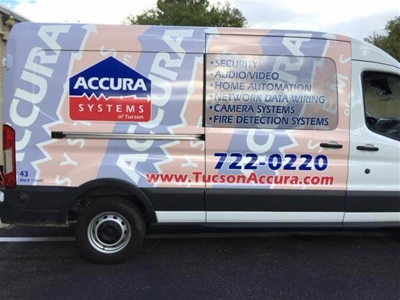 Van with custom vehicle graphics Photo