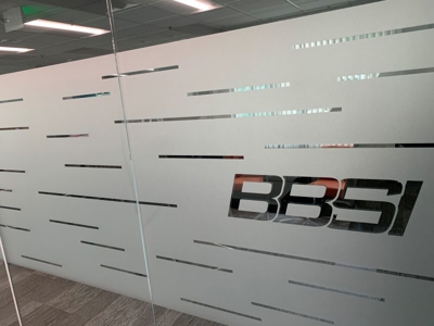 frosted vinyl window graphics Photo