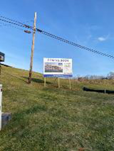 Commercial construction site signage Photo