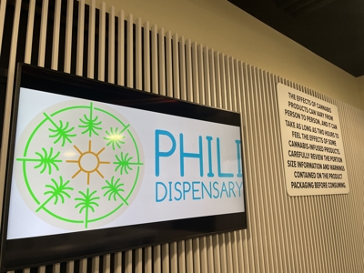 Phili Dispensary Digital Signage Photo