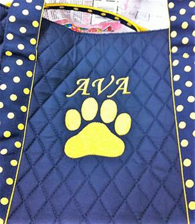 Custom embroidery with animal paw Photo