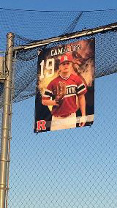 Baseball player sports banner Photo