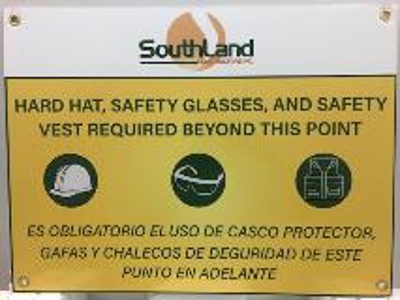Southland safety rules signage Photo