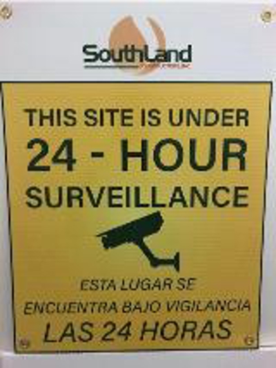 Southland 24 Hour survaillance signage Photo