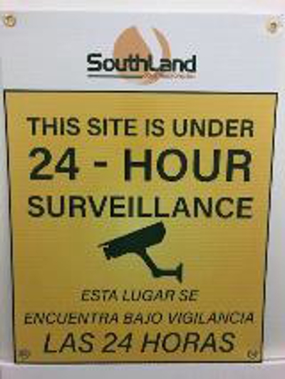 Southland 24 Hour surveillance signage Photo