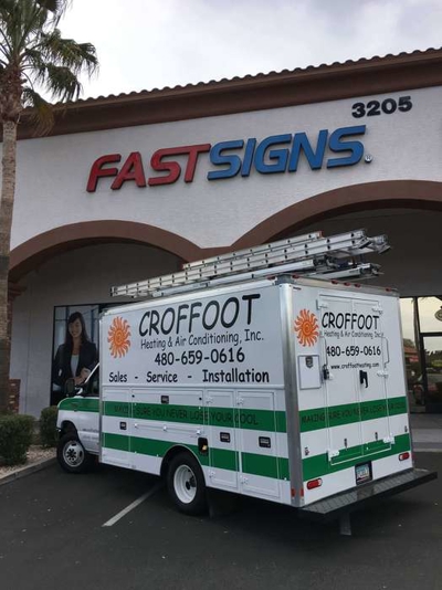 Commercial truck with custom graphics Photo