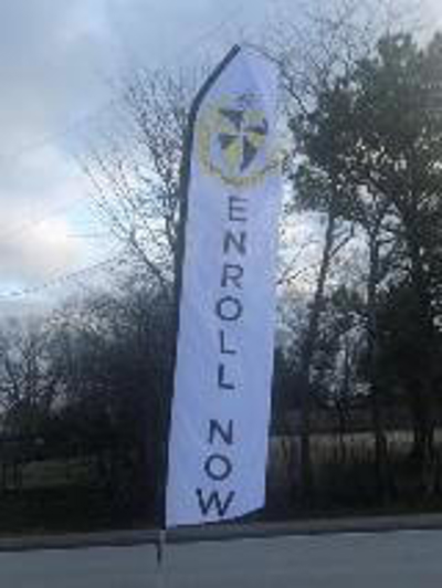 Enroll Now custom school signage Photo