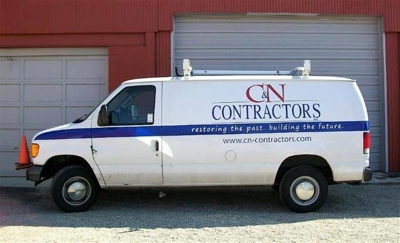 Van with custom vehicle graphics Photo
