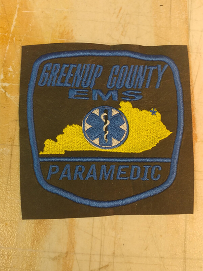 Greenup County Paramedic custom embroidered badge Photo