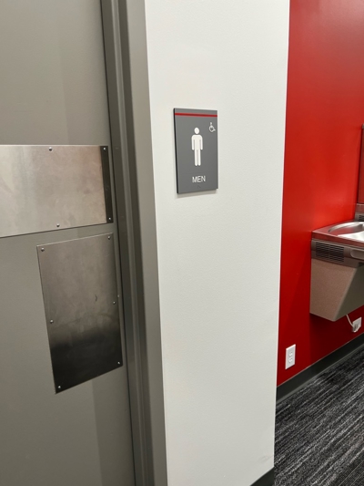 Men's Bathroom Signage Photo