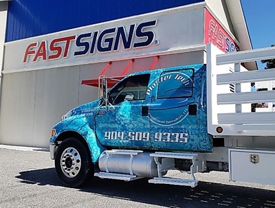 Custom Construction Truck Wrap Photo