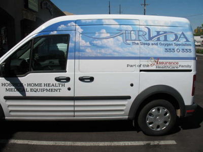Mini van with custom graphics Photo