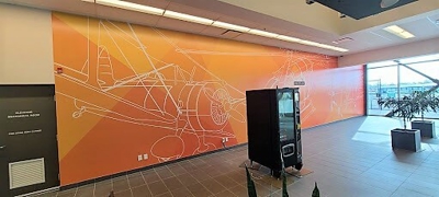 Orange colored custom wall graphics Photo